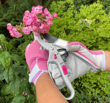 Load image into Gallery viewer, Petal Power Ladies Gardening Glove &amp; Ratchet Pruner Secateurs (Great for weaker hands) Set.
