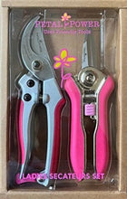 Load image into Gallery viewer, Petal Power Premier Ladies Gardening Secateurs Set -  Bypass &amp; Trimmer Secateurs
