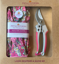 Load image into Gallery viewer, Ladies Gardening Gloves (2 Pairs) and Secateurs Set - Ideal Ladies Garden Gift
